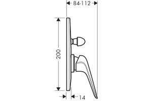 Смеситель hansgrohe Novus для душа, хром 71047000 - 3