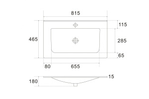 Раковина керамическая AM7117-80 - 2