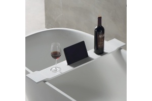 Полка на ванну Abber Stein белая матовая