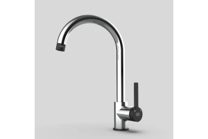 Смеситель для кухни GPD Gildo хром - черный матовый - 3