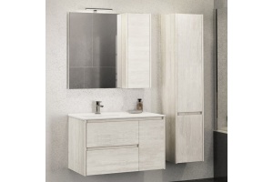 Мебель для ванной Comforty Бремен 90 дуб белый