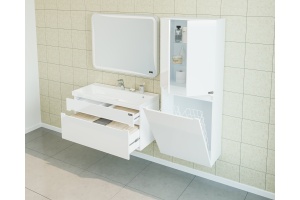 Тумба с раковиной подвесная Санта Лондон 100 белый - 3