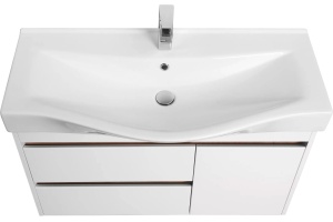 Тумба с раковиной Aquaton Нортон 100 белый глянец - 2