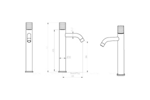 Смеситель для раковины высокий Boheme Stick черный матовый - 2