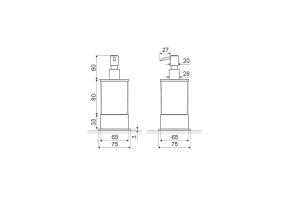 Дозатор жидкого мыла Excellent Riko черный матовый - 3