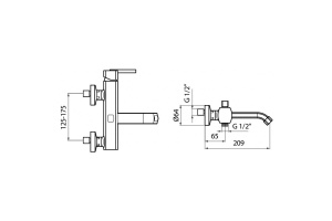 Смеситель для ванны Webert Azeta хром (AZ850102015) - 2