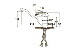 Смеситель Kaiser City 20433 для кухонной мойки - 2