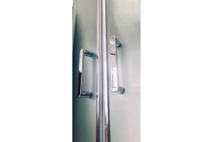 Душевой уголок Royal Bath BP 100х80 L с поддоном профиль хром стекло матовое - 3