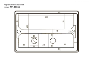 Кнопка смыва Black&White Universell хром глянцевый - 2