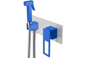Гигиенический душ Boheme Q со смесителем хром - синий