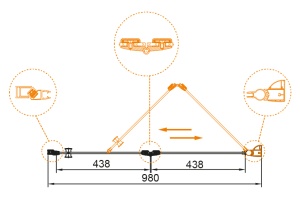 Душевая дверь Cezares ELENA 100.8 см (ELENA-W-BS-12-100-C-Cr) - 3