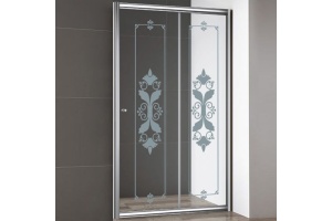 Душевая дверь в нишу Cezares Giubileo-BF-1 стекло с узором, хром
