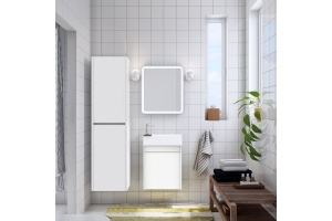 FAMILY Шкаф подвесной с двумя распашными дверцами, Bianco Lucido, 400x300x1500, Family-1500-2A-SO-BL