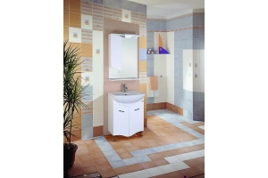 Зеркало-шкаф Onika Лайн 58 L с подсветкой, белый (205819) - 2