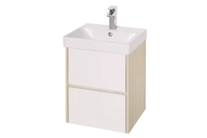 Тумба с раковиной Aquaton Сканди 45 белый - светлое дерево