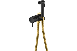 Гигиенический душ Boheme Uno черный, золото (467-BG)