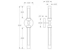 Подсветка для зеркал Maytoni Stelo MOD116WL-L7BS3K - 2