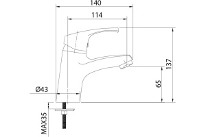 Смеситель для раковины Milardo Sterm STESB00M01 - 3