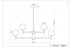 Люстра на штанге F-promo Sheeny 3088-8P - 3