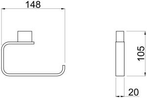 Держатель туалетной бумаги Allen Brau Infinity черный матовый - 2