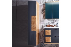Шкаф-пенал Бриклаер Форест 35 R, дуб золотой, антрацит
