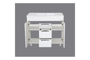 Тумба под раковину Misty Кристи 105 коричневая глянцевая - 2