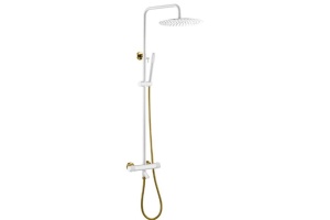 Душевая стойка Boheme Uno белый, золото (468-T-WG)