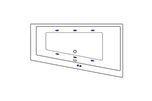 Акриловая ванна Excellent Sfera 170х100 правая белая золото с гидромассажем - 2