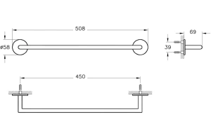 Полотенцедержатель VitrA Origin черный матовый - 2
