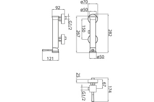 Смеситель BelBagno Mille MIL ESDM CRM для душа - 2