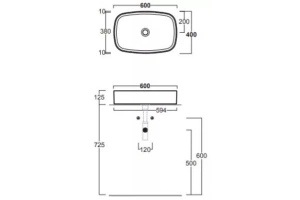 Раковина накладная Simas Folio 60 белая - 2