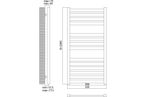 Водяной полотенцесушитель Terminus Грета П14 500x1060 Хром - 3