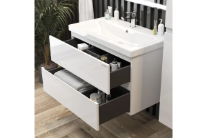 Тумба с раковиной Onika Эвада 78 белая - 2