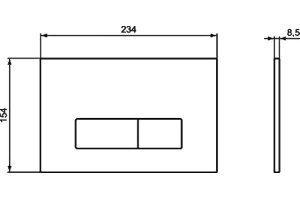 R0121A6 смывная клавиша OLEAS M2 двойной смыв (черный) - 3