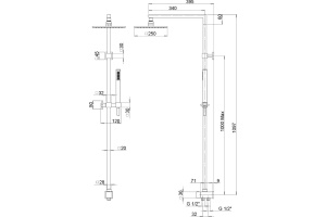 Душевая стойка Paini RS 50CR191ARQ3P3 - 3