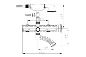 Смеситель Zorg Antic A 100W-SL для ванны с душем - 2
