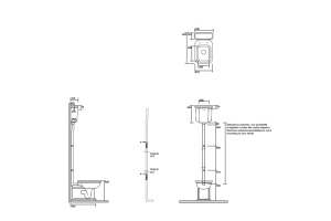 KERASAN Крепление вертикальное для напольных унитазов/биде, цвет золото - 2