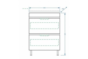 Тумба под раковину напольная Stella Polar Памелла 60 белая - 3