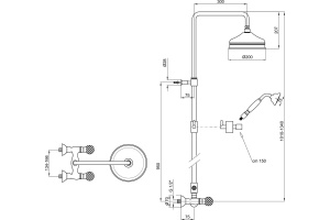 Душевая стойка Webert Karenina KA760405065 бронза - 3
