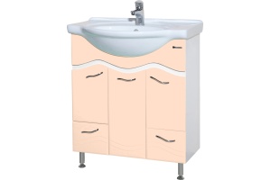 Мебель для ванной Bellezza Мари 75 белая/бежевая - 3