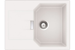 Мойка  Manhattan 45 D Cristalite клап.автомат альпина