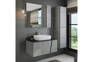 Шкаф-пенал Comforty Эдинбург 40 бетон светлый - 2