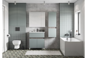 Комплект мебели Aquaton Форест 75 зеленый-темное дерево