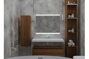 Тумба Armadi Art Vallessi UNO-S 100 подвесная темное дерево - 3