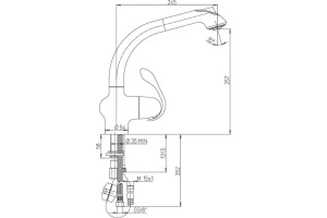 Смеситель для кухни Paini US USCR5668YKM - 2