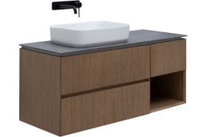 Тумба под раковину Allen Brau Infinity 120 L темное дерево - 3