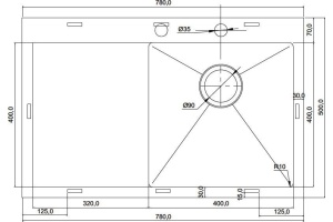 Металлическая мойка Seaman SMV-780 (SMV-780L.B) - 2