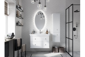 Мебель для ванной STWORKI Вестерос 85 белая, в стиле прованс (гарнитур, комплект) - 2