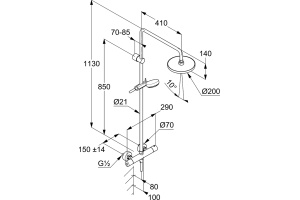 Душевая стойка Kludi Logo Dual Shower System с термостатом 6809405-00 - 2