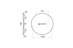 Декоративная накладка для выпуска Omoikiri вороненая сталь (4957091) - 2